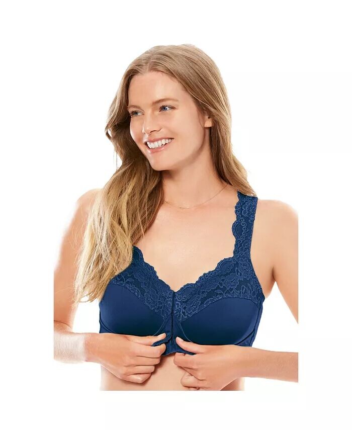 

Большие размеры Бюстгальтер с гелевыми бретелями и закрытой передней частью без косточек Comfort Choice, синий