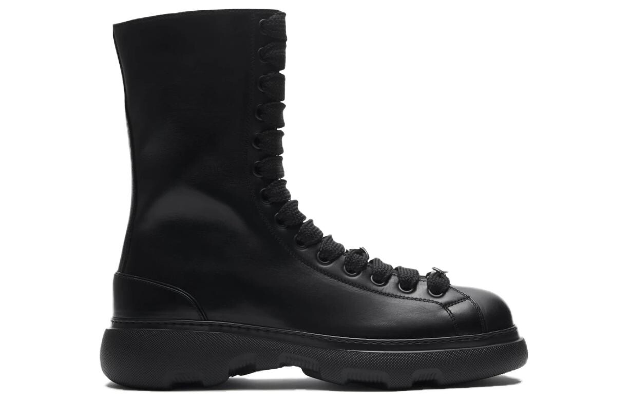 Сапоги кожаные Burberry Ranger, черный — фото 2
