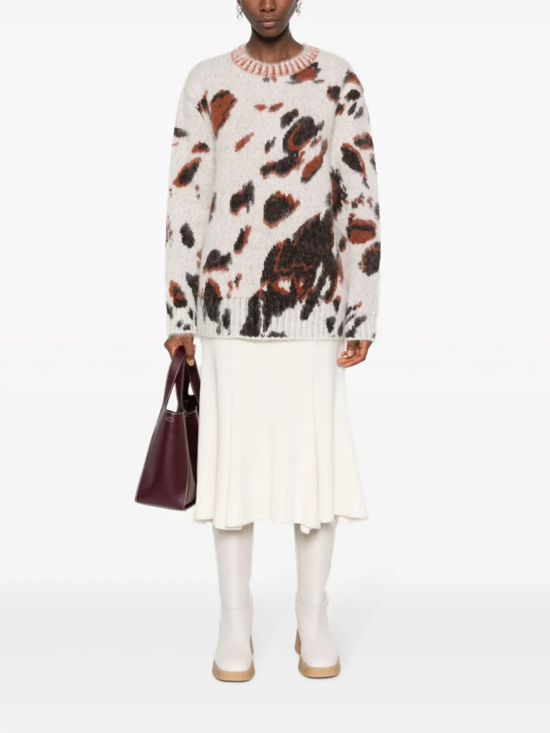 

Stella McCartney жаккардовый джемпер Horse, нейтральный