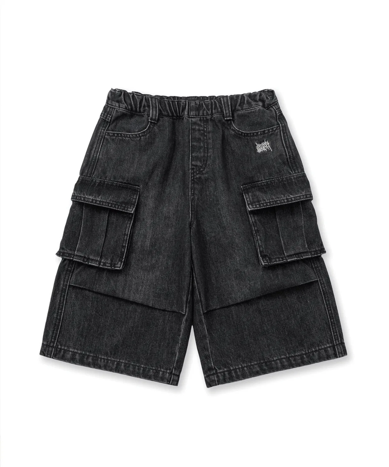 Детские джинсовые шорты-бермуды Brownbreath Kids, чёрные — фото 2