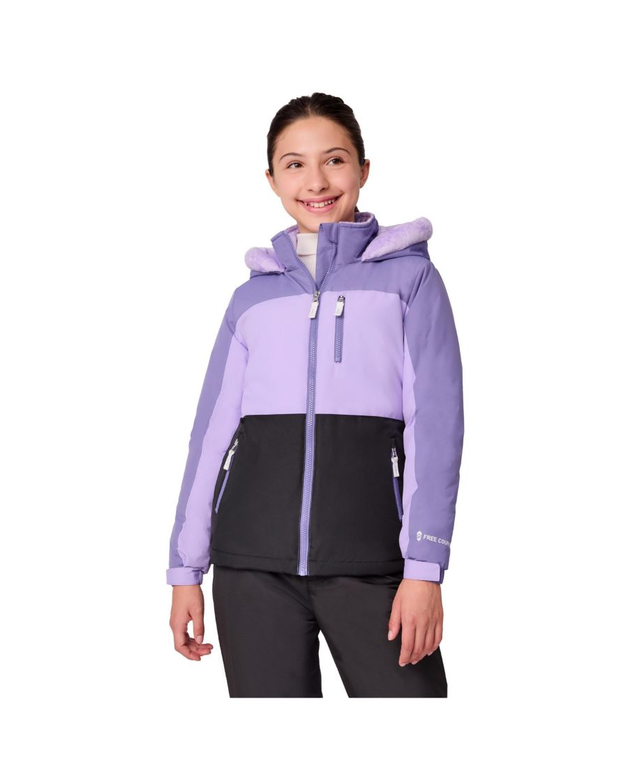 

Куртка с цветными блоками для девочек Free Country, Smokey lavender