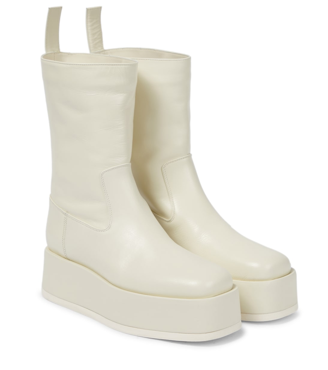 Ботильоны на плоской платформе Gia/RHW Rosie 23 Gia Borghini, Ivory