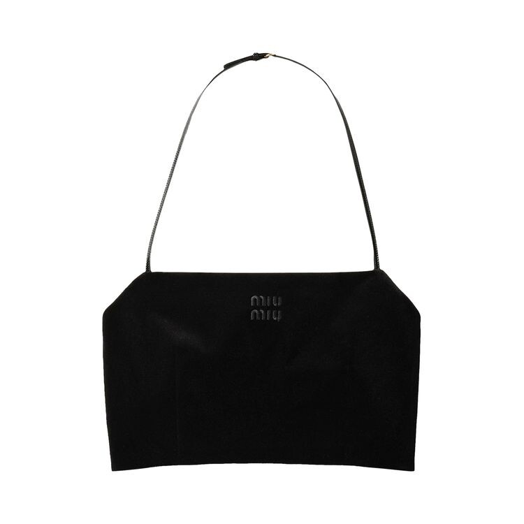 

Топ Miu Miu Stretch Velvet Top Black, черный