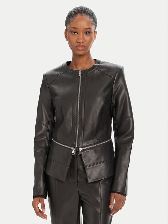 

Куртка из искусственной кожи slim fit A3W14050 Karl Lagerfeld, черный