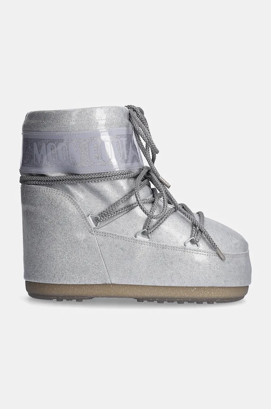 Зимние ботинки женские Moon Boot MB ICON низкие блестящие, серебряный — фото 2