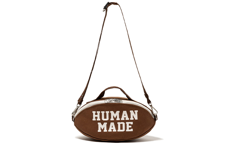 

HUMAN MADE Сумка через плечо из хлопка, унисекс, коричневого цвета