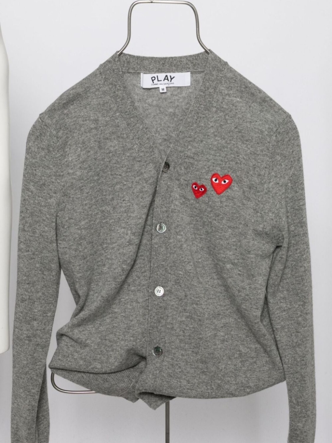 

Comme Des Garçons Play шерстяной кардиган, серый