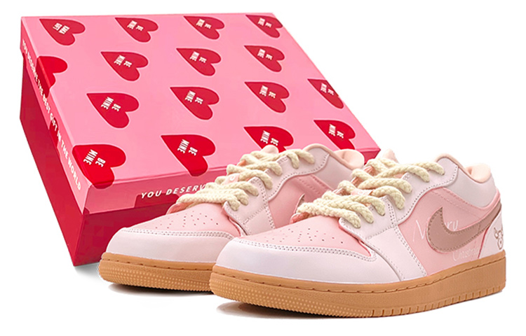 

Кроссовки Air JORDAN 1 Vintage Basketball Shoes Women's Low-Top Pink Red