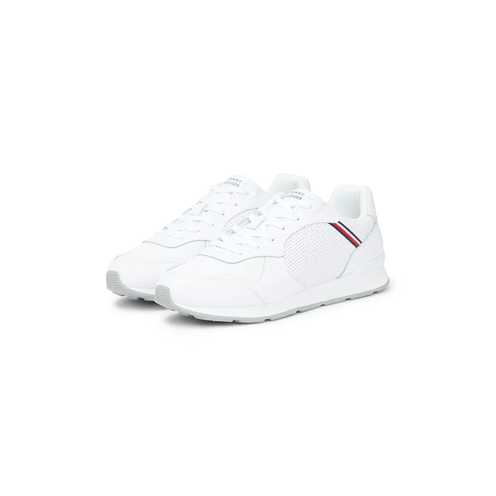 Мужские белые кожаные кроссовки Max Light Leather Runner от Tommy Hilfiger — фото 3