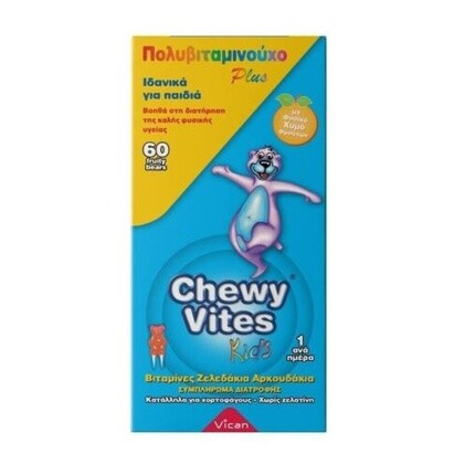 

Vican Chewy Vites Детские мультивитаминные желейные мишки, 60 шт.