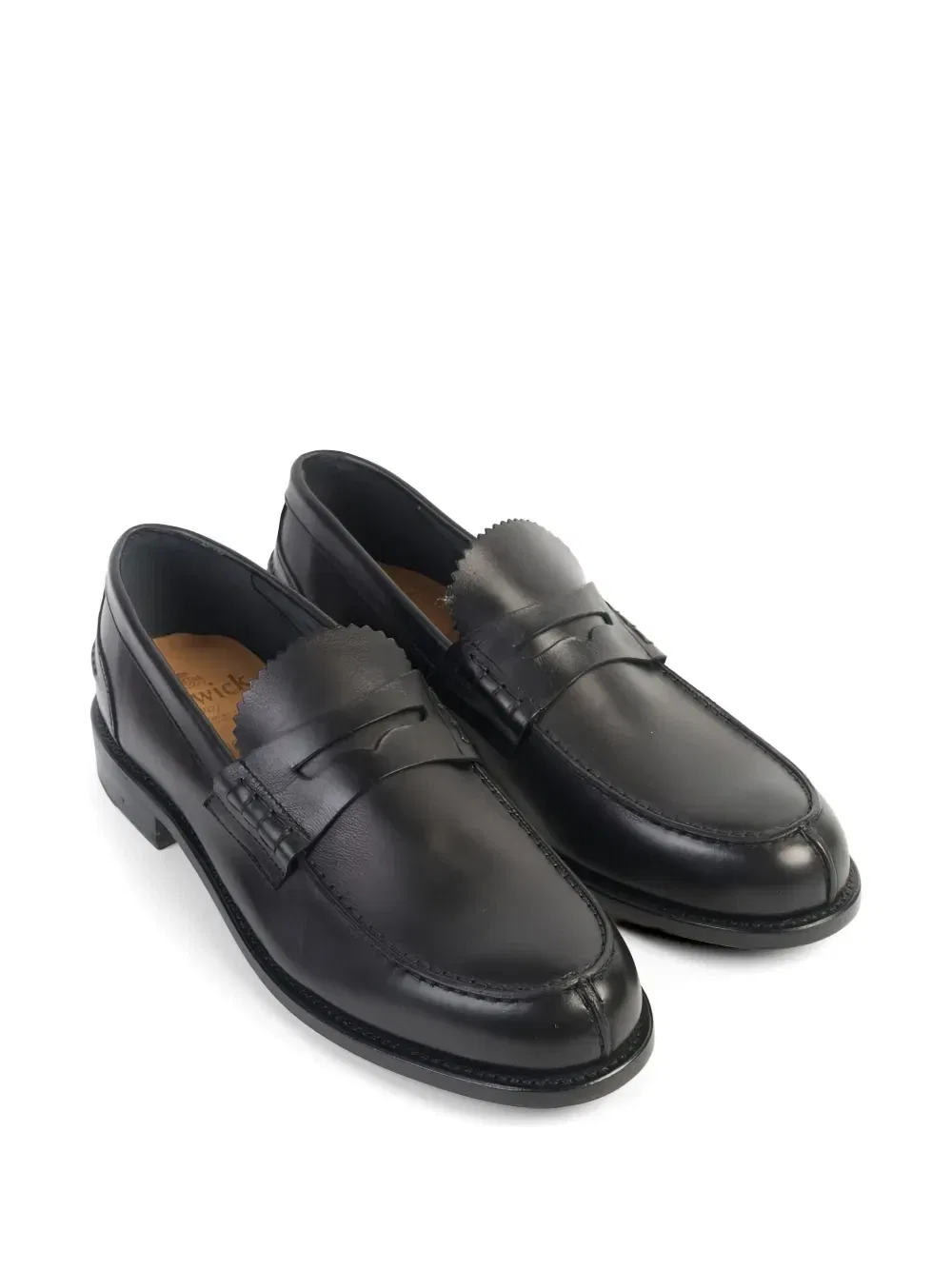 Пенни-лоферы с зубчатым краем Berwick Shoes, черный — фото 4