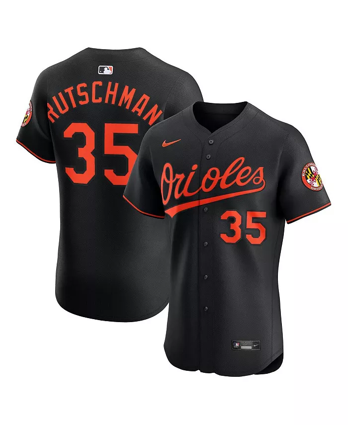 

Мужская черная альтернативная элитная футболка Baltimore Orioles Adley Rutschman Nike