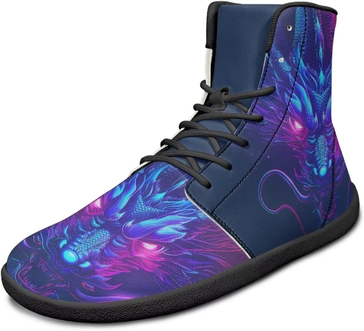 

Высокие кроссовки с животным принтом для мужчин, с широкой носочной частью, шнуровкой, противоскользящие, для тренировок и бега Xixirimido, синий