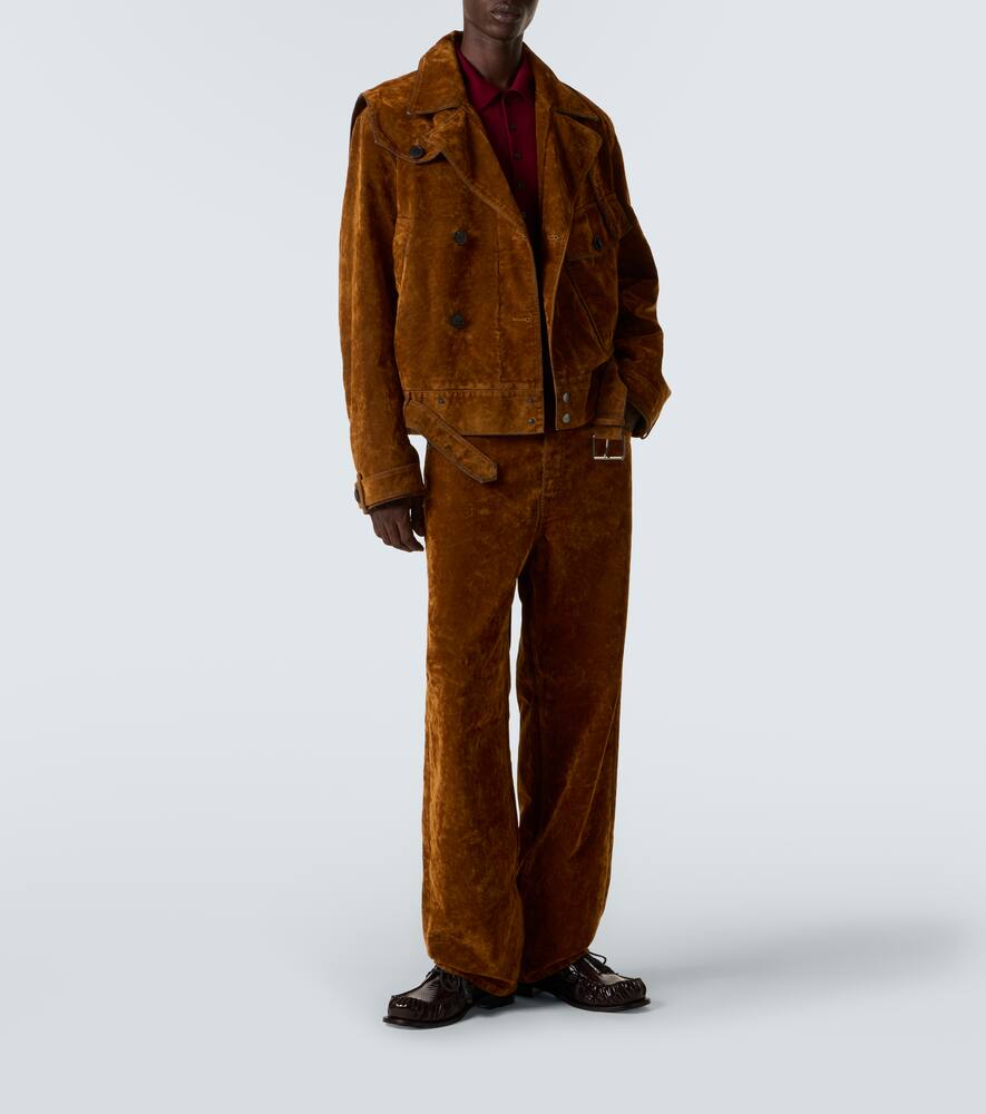 Вассел куртка байкерская из хлопка с поясом Dries Van Noten, Umber — фото 2