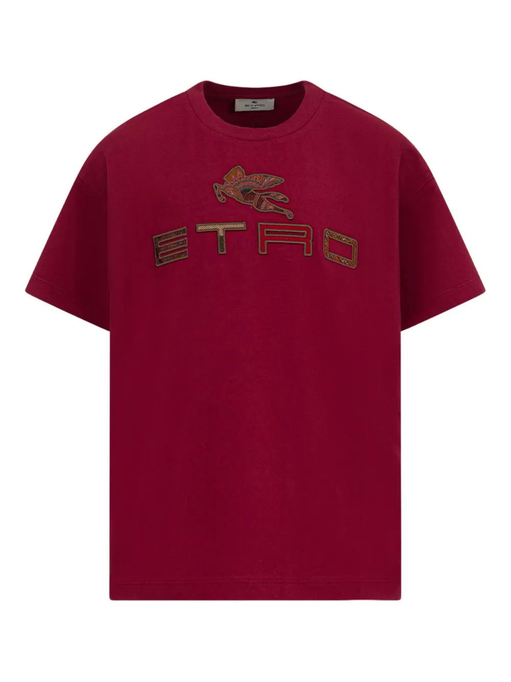 

Футболка с вышитым логотипом ETRO KIDS, красный
