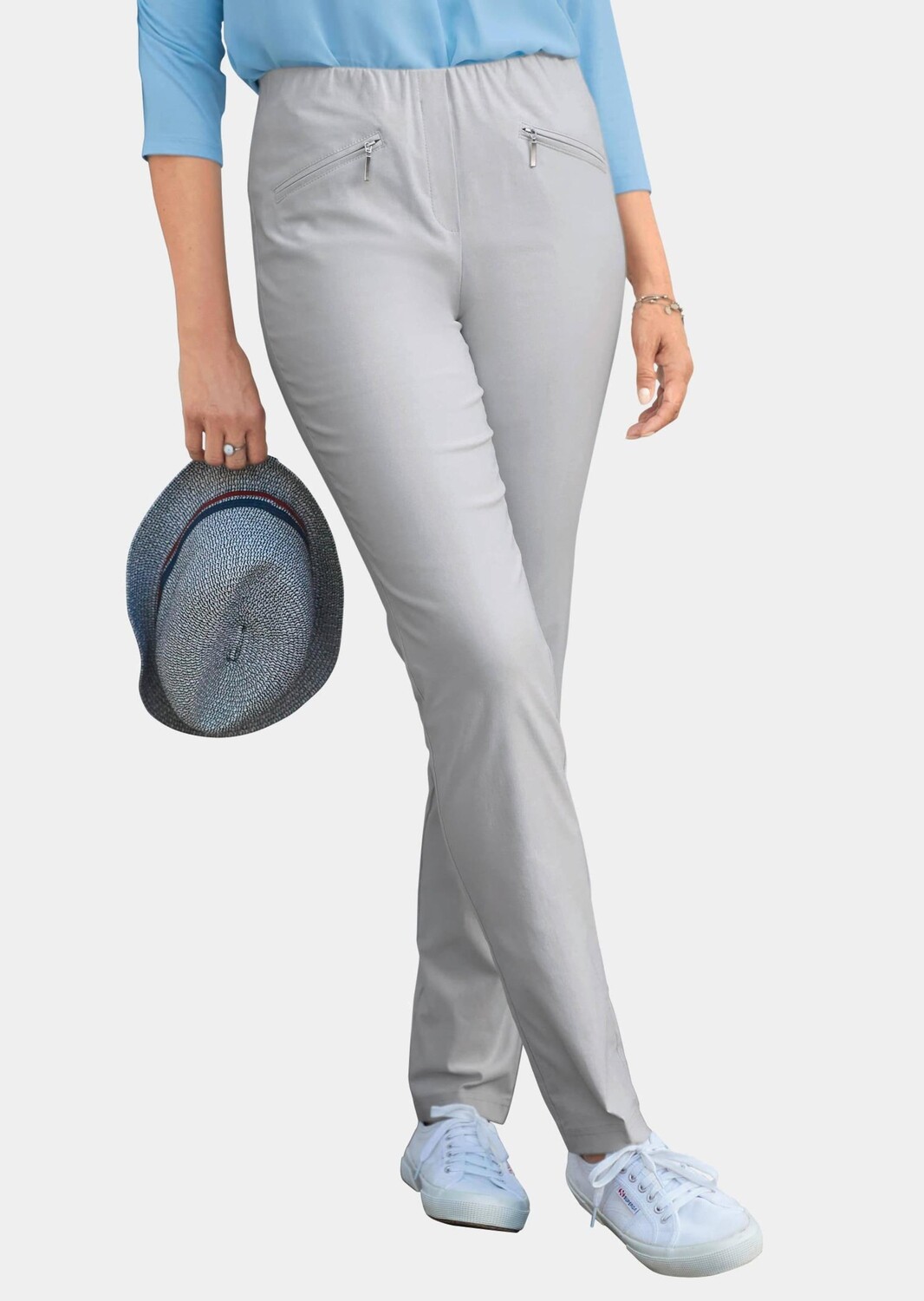 

Брюки GOLDNER Stretchhose LOUISA, цвет stein