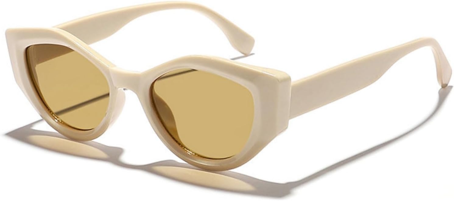 

Солнцезащитные очки Willochra в стиле ретро 90-х, маленькие овальные, для женщин, стильные, «кошачий глаз», с градиентным переходом, модные, цвета шампанского, с защитой от УФ-излучения UV400, C7