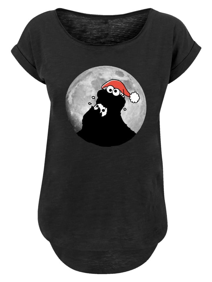 

Футболка F4NT4STIC Long T-Shirt Krümelmonster Weihnachten, черный