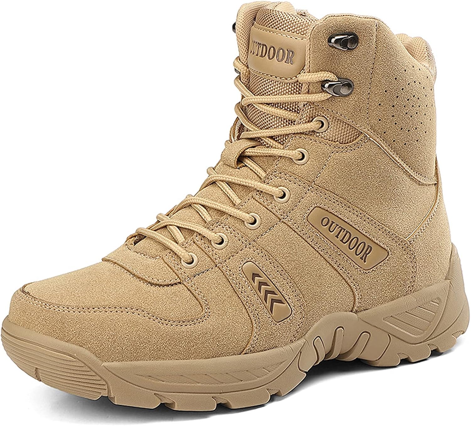 

Высокие походные ботинки на шнуровке, водонепроницаемые, противоскользящие, для кемпинга, велоспорта и активного отдыха на открытом воздухе, мужские горные трекинговые ботинки для ходьбы, путешествий и походов- песочный цвет Hongrenamz, Sand 10