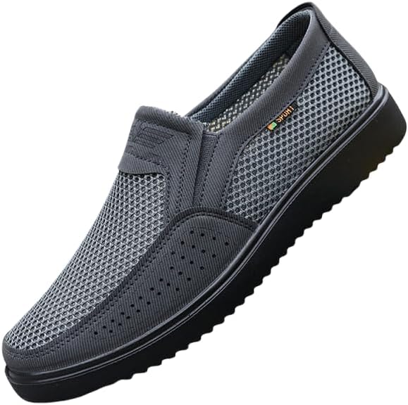 

Hhhchpm Мужские легкие кроссовки на шнуровке Дышащие беговые тренировочные кроссовки, серый