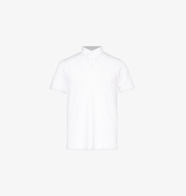 

Тканая рубашка-поло с логотипом Emporio Armani, белый