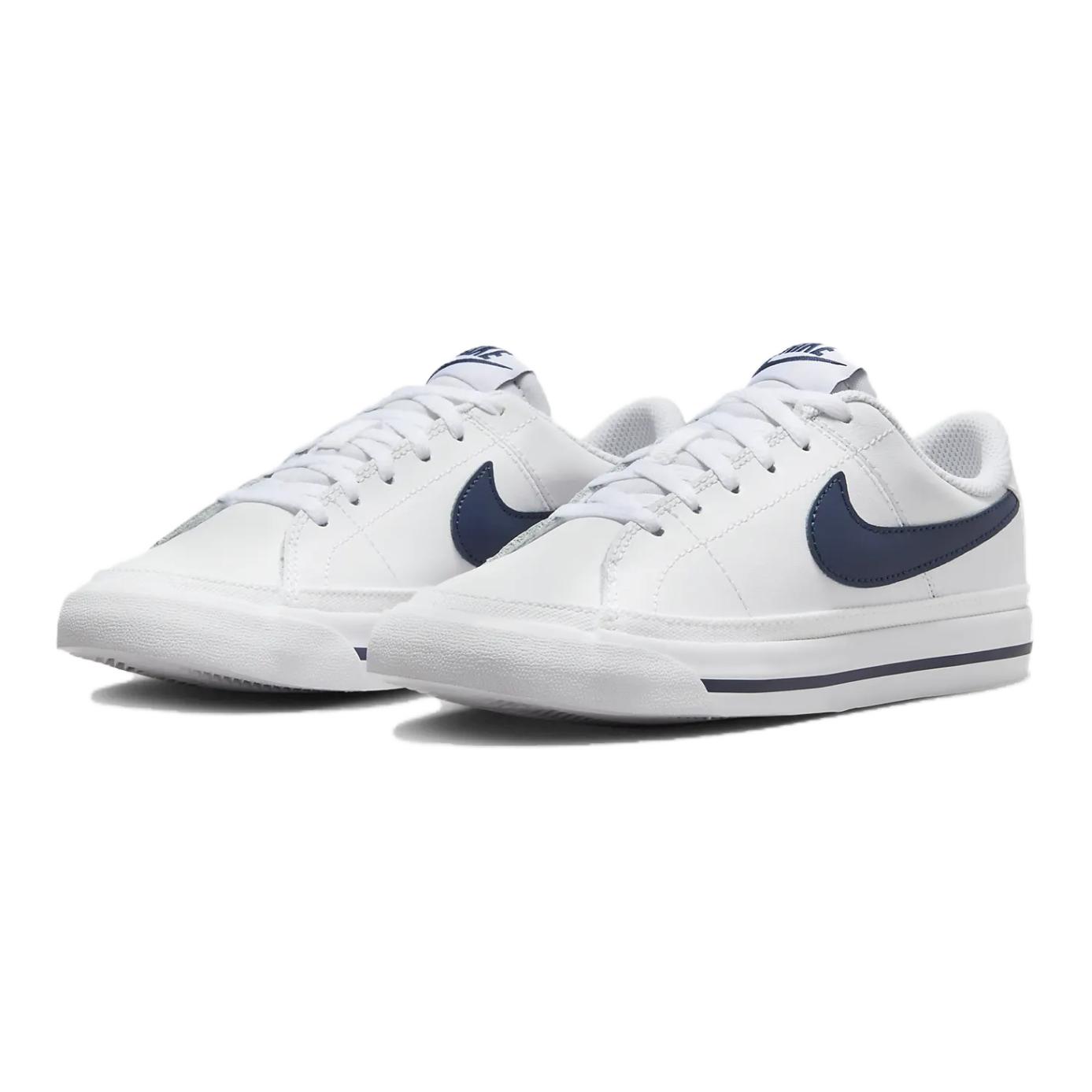 Nike Детские кроссовки для скейтбординга Court Legacy Low Top, белые, синие — фото 3