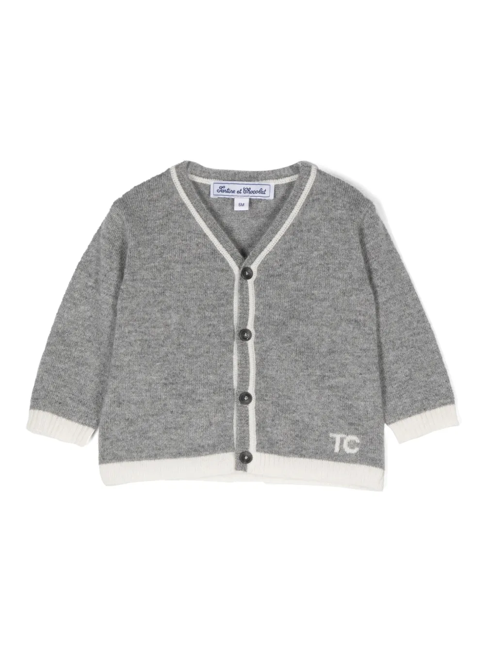 

Кашемировый кардиган Tartine Et Chocolat, серый