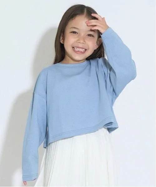 Комплект из короткой прозрачной футболки с длинными рукавами и майки Lycee mine, Blue Gray