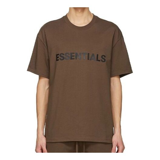 

Футболка fw20 logo tee 'rain drum' Fear Of God Essentials, коричневый