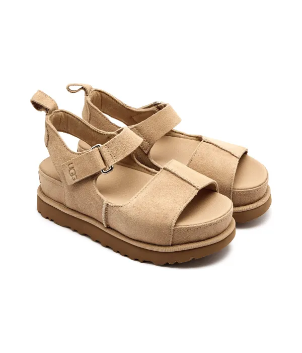 Кожаные сандалии с золотой звездой Ugg, бежевый — фото 3