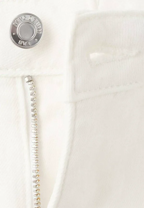 Детские джинсы облегающего кроя Mango Kids, White — фото 3