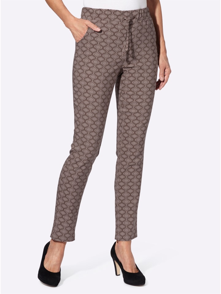 

Брюки Bengaline темно-серого цвета с шоколадным принтом Sieh an!