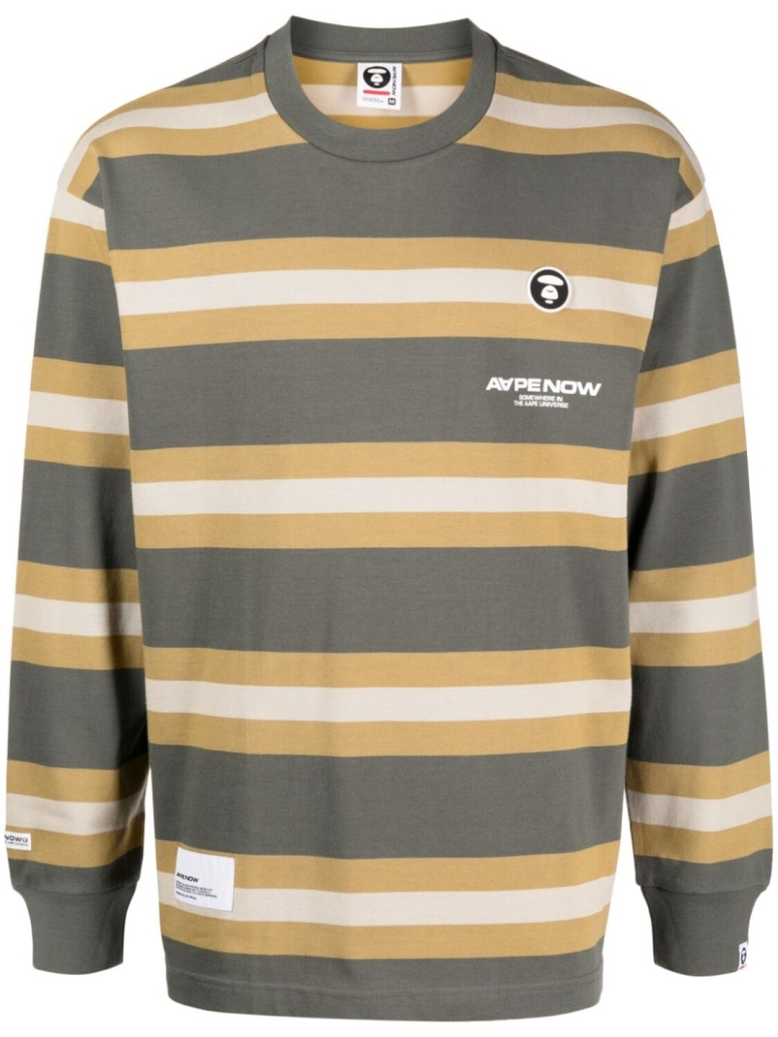 

A Bathing Ape полосатая футболка с длинными рукавами, зеленый