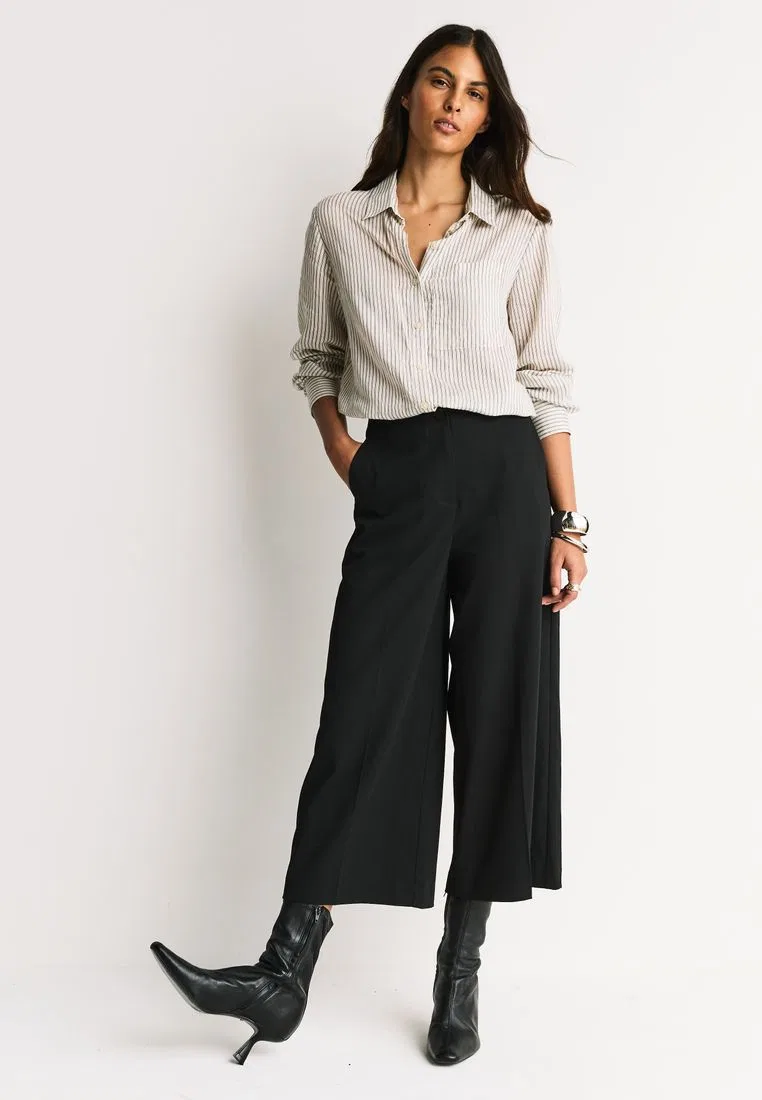 Укороченные брюки-кюлоты, Tailored Culottes Next, черный — фото 4