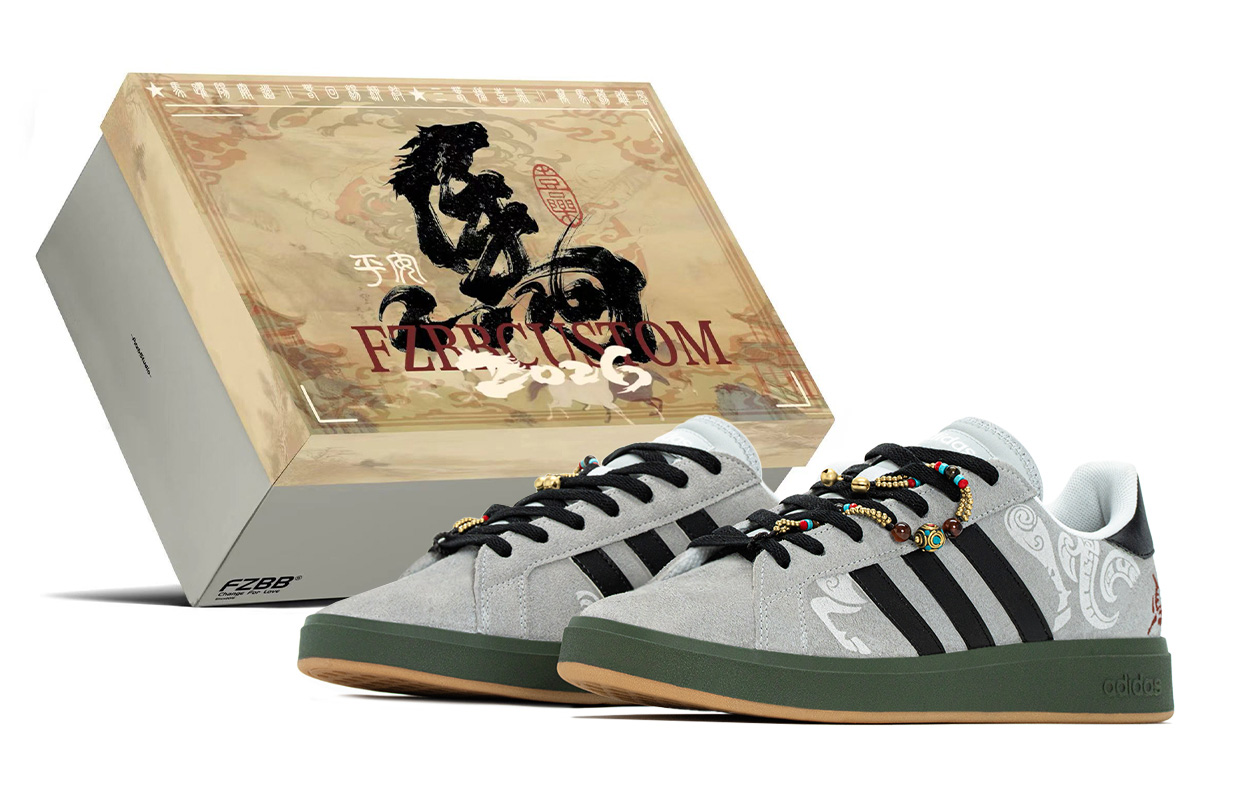 

Grand Court Base 00s CNY Premium Selection, Year Of The Horse, Leap Into Universe Abrasion Resistant Low top Adidas, серый