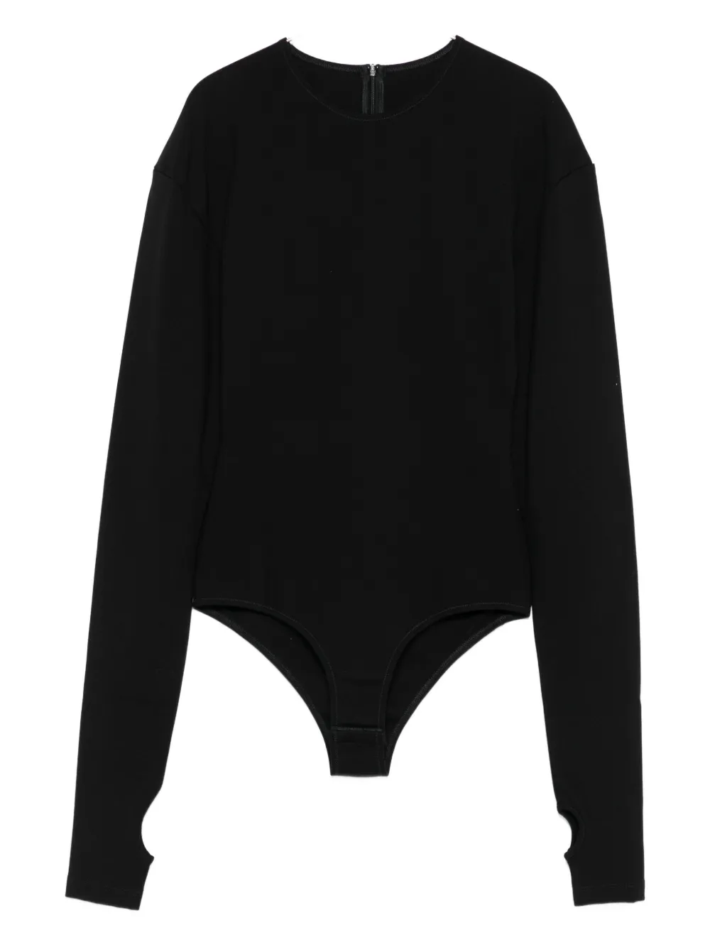 

Боди с длинными рукавами MM6 Maison Margiela, черный