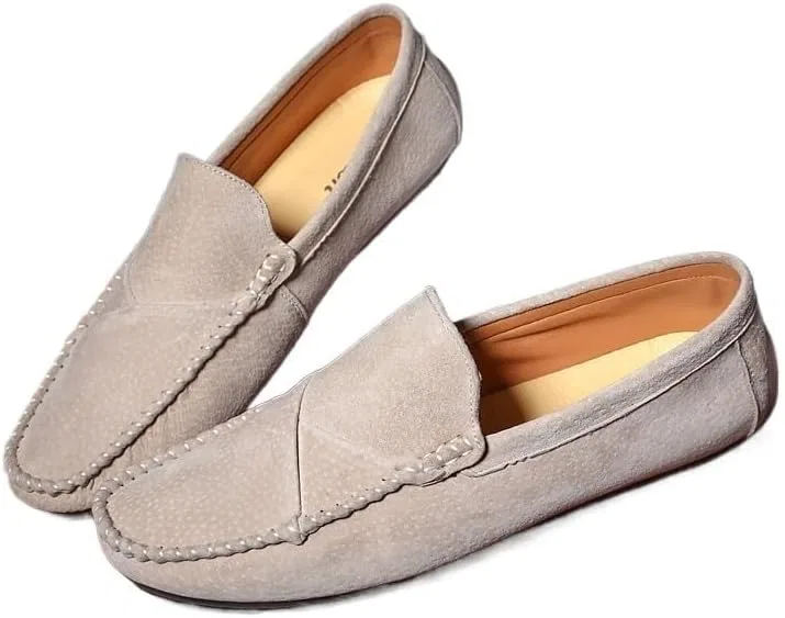 Лоферы из замши легкие мужские, Beige PUGHGAETZF