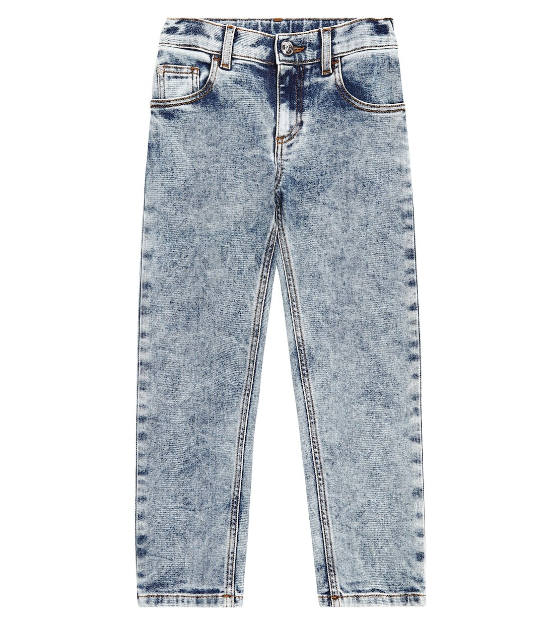 

Прямые джинсы со средней посадкой Versace Kids, синий