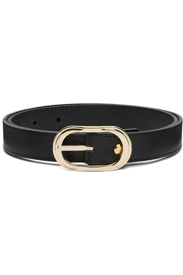 

Ernest W. Baker Ремень с черной золотой пряжкой