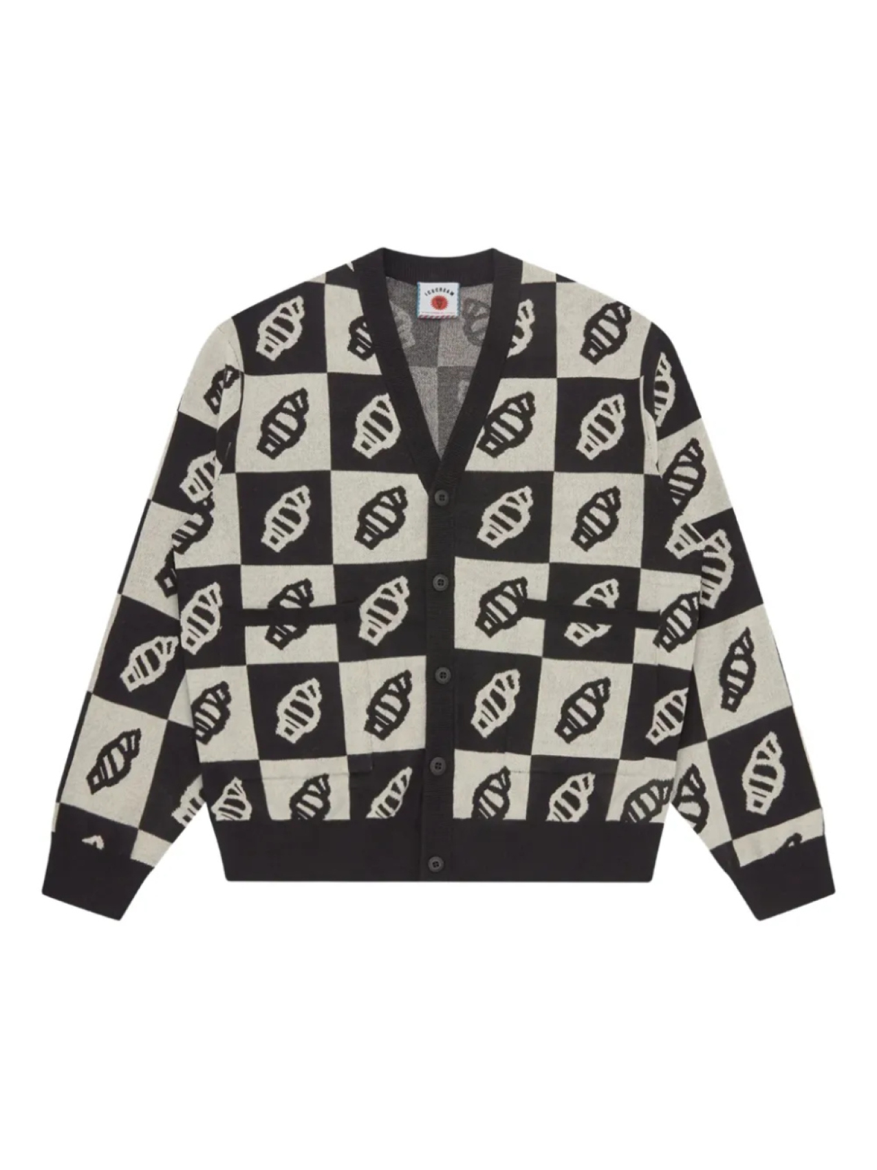 

Вязаный кардиган с мотивом «Листья» ICECREAM, черный