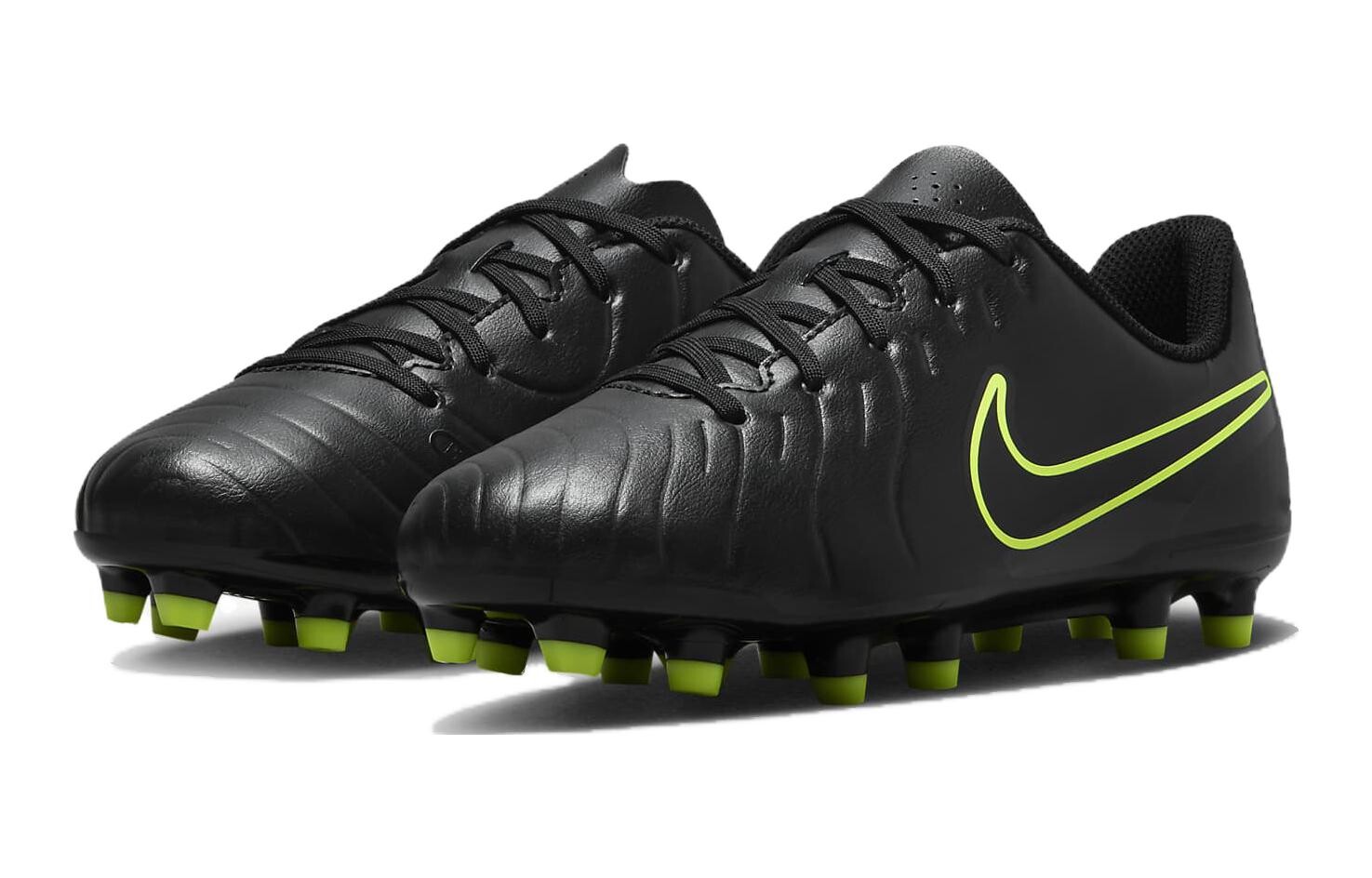 Детские футбольные бутсы Nike Tiempo Legend 10 GS, Black/Green — фото 4
