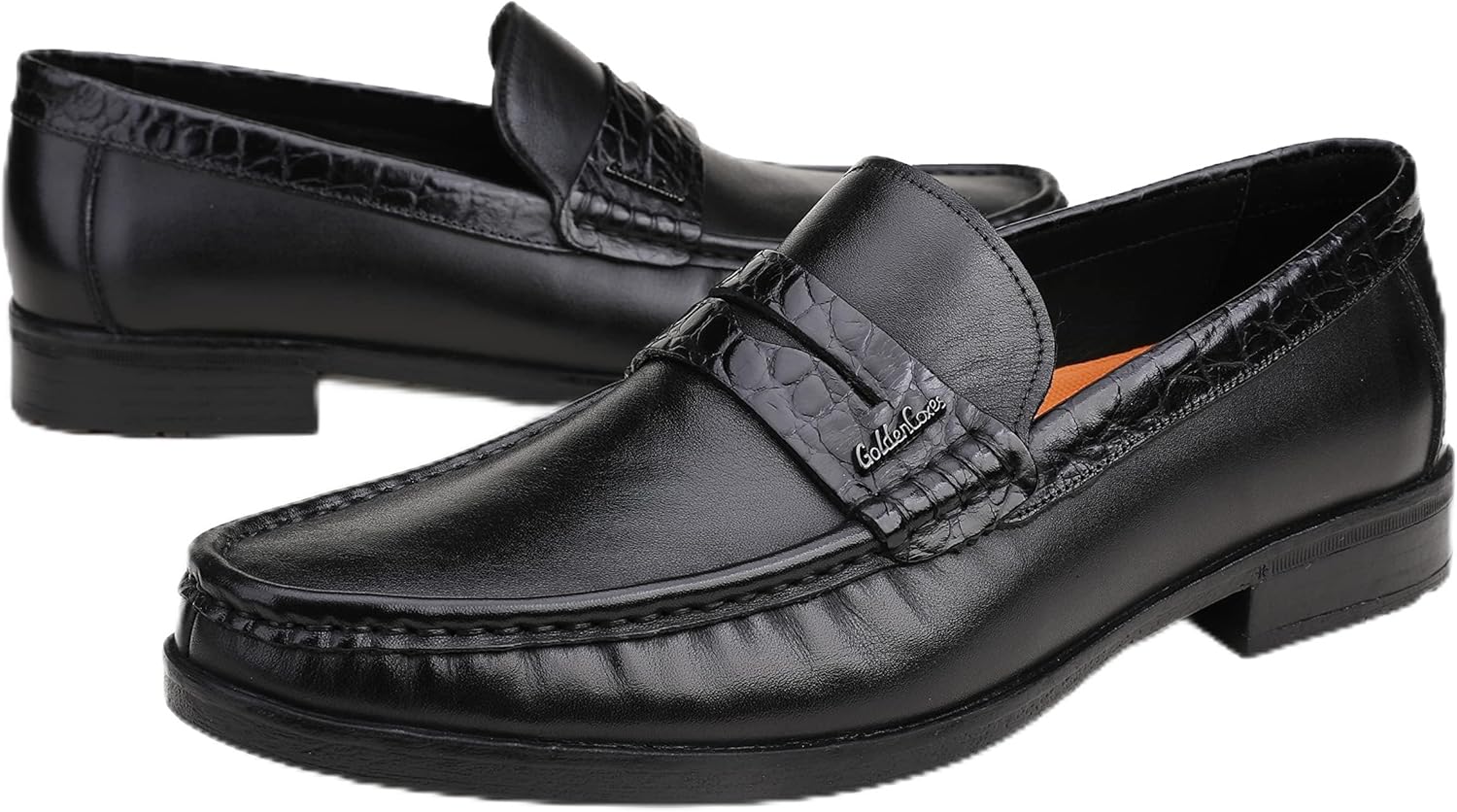 

Мужские классические кожаные лоферы с отделкой Penny, удобные туфли-слипоны для деловых и официальных мероприятий, свадеб, вечеринок и выпускных Generic, черный