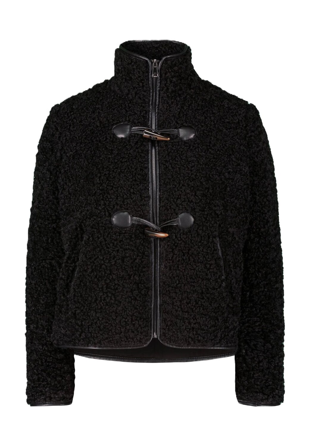 

Куртка меховая, воротник стойка, женская Zero, цвет 9105 Black Beauty