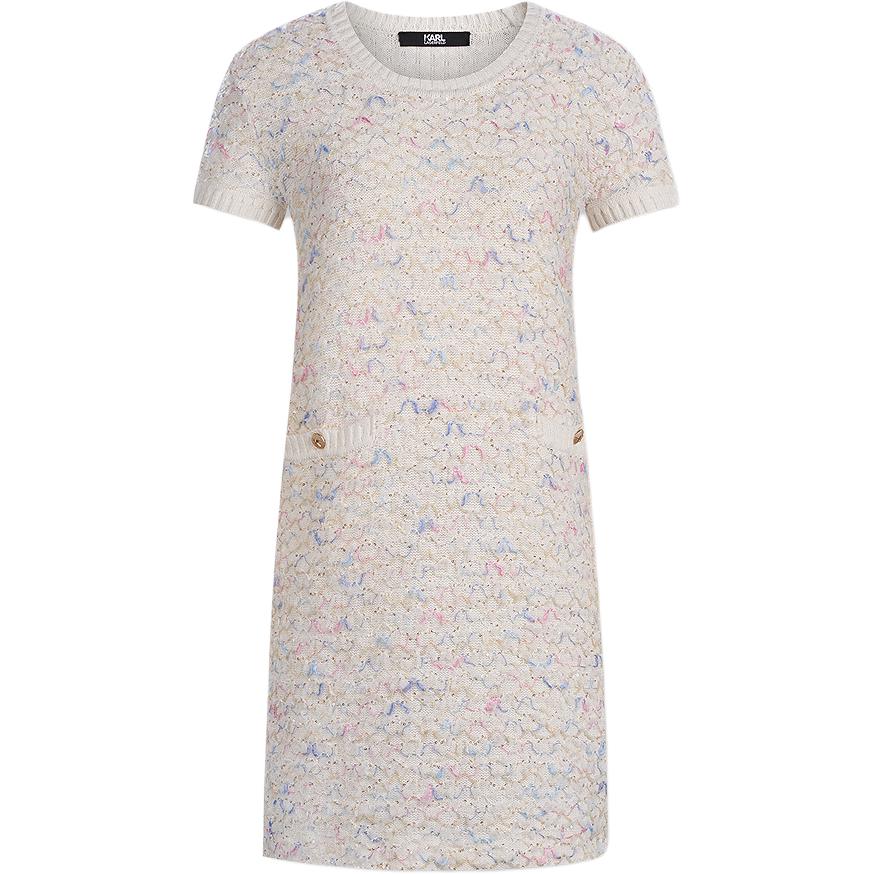 

Женское платье с коротким рукавом KARL LAGERFELD SS25 KARL LAGERFELD / Karl Lagerfeld Jeans, Ecru