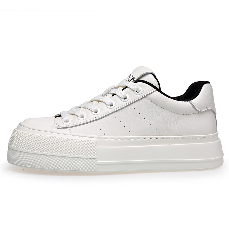 

Легкие и дышащие низкие мужские кроссовки для скейтбординга PT'SON, White Black