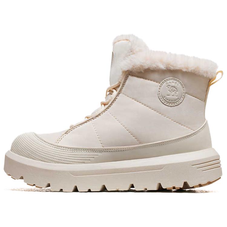Ботинки Warm Height Increasing Crew Snow Boots Women's CAMEL, Light Beige White
