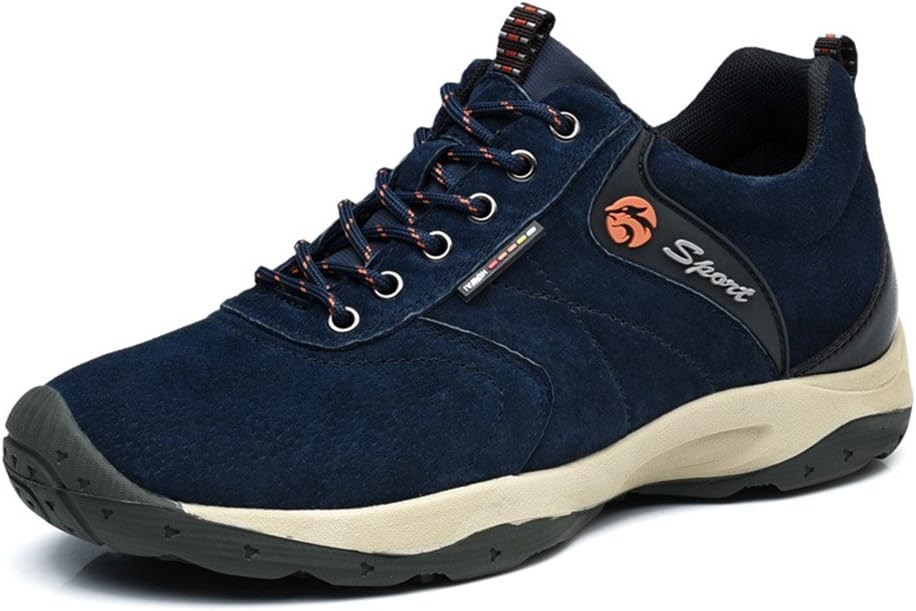 

Мужские невидимые ботинки ailishabroy, увеличивающие рост на 6 см, повседневные кожаные туфли, шнуровка, кроссовки, синий