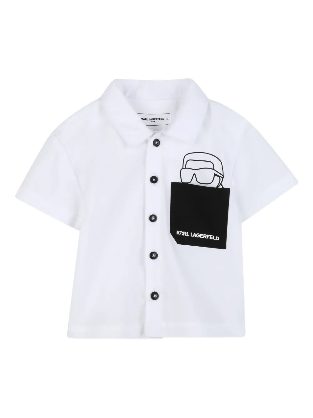 Комплект из шортов с логотипом KARL LAGERFELD KIDS, белый — фото 2
