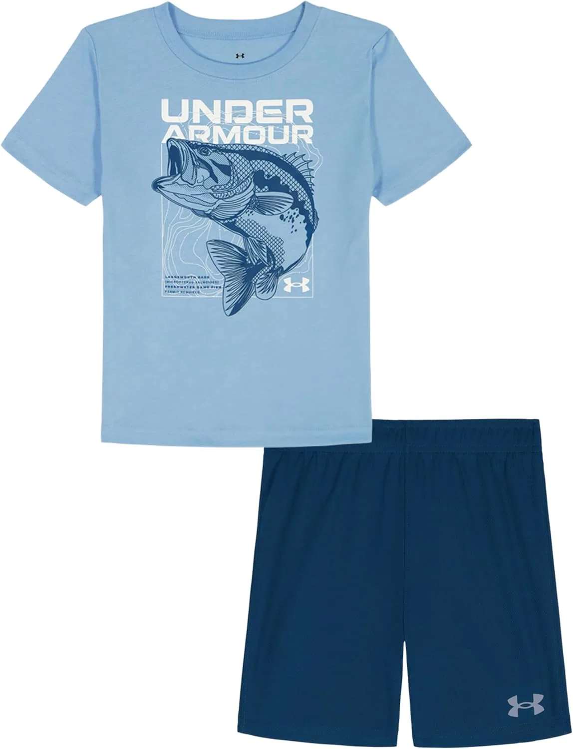 Детский комплект футболки и шорт Under Armour, Outdoor Collection, Intel Bass Blue