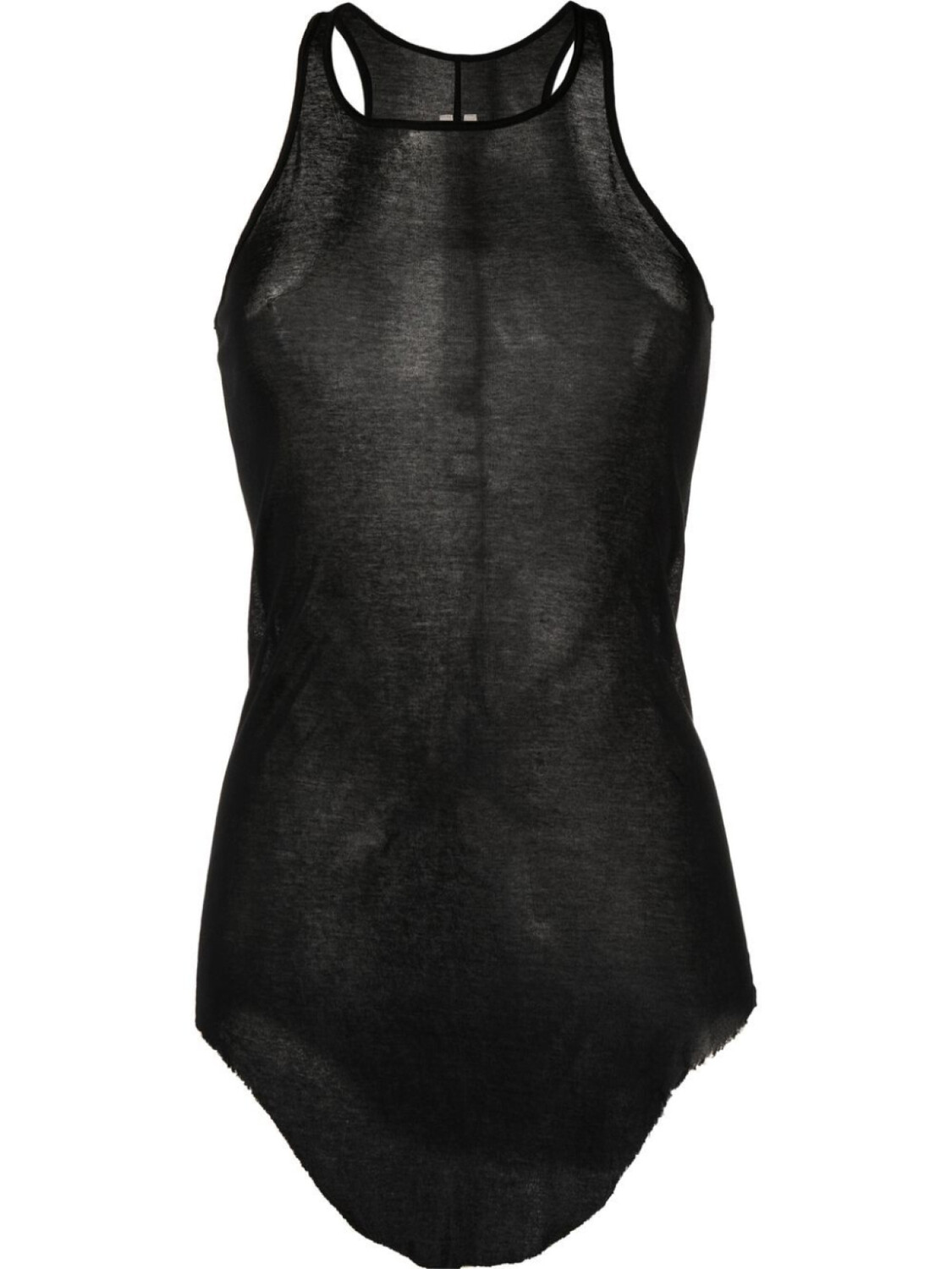 

Rick Owens топ с необработанными краями, черный